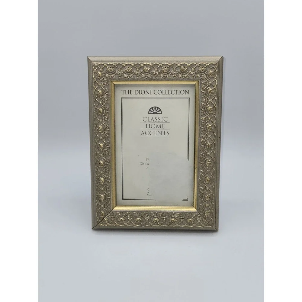 Dioni Collection Classic Home Accents Gold Ornate Picture Frame 5.5x3.5 Photo